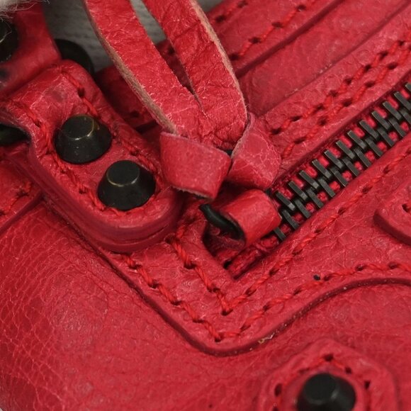 Balenciaga Red Bag Charm Coin Case Key Ring 253199･5765･1669 Small Good XX07125 - Picture 5 of 7